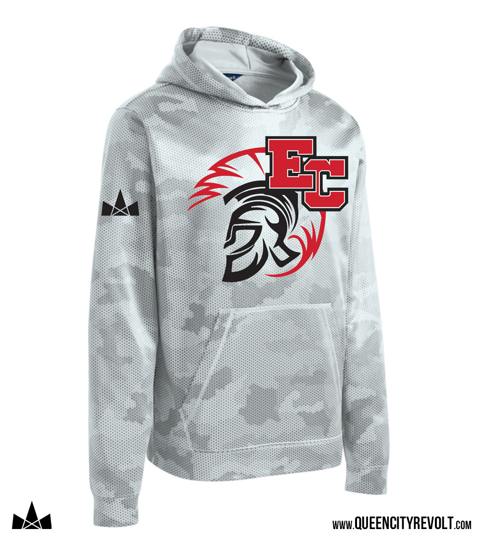 East Central Youth Camo Performance Hoodie, White