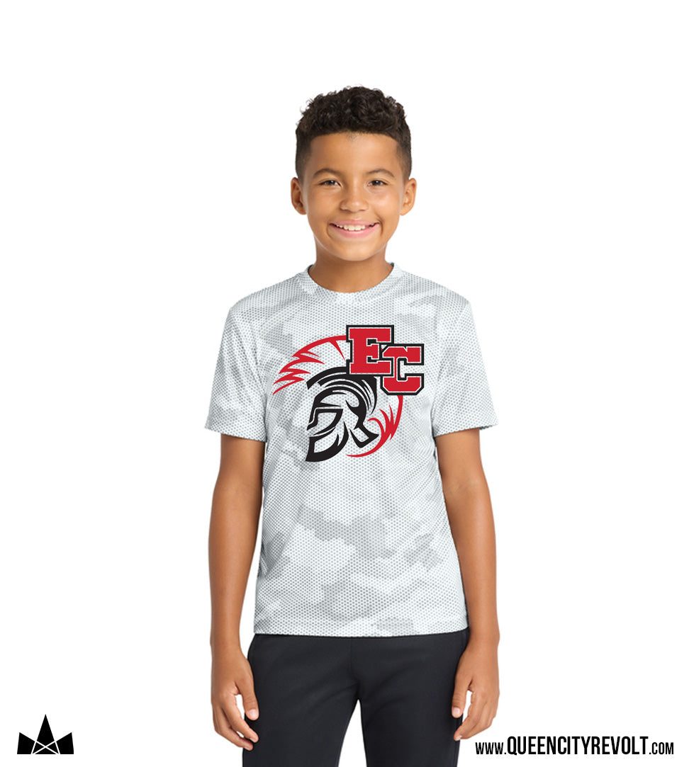 East Central Youth Performance Camo Tshirt, White