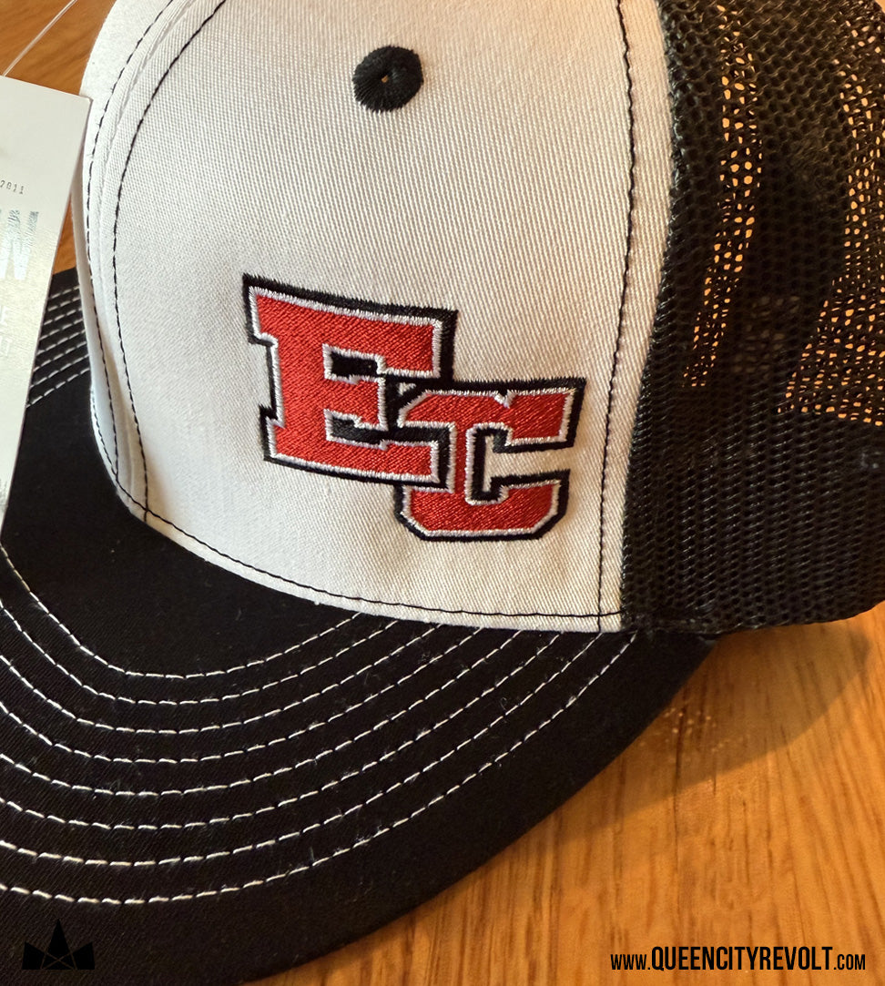 East Central Adult Hat, White/Black