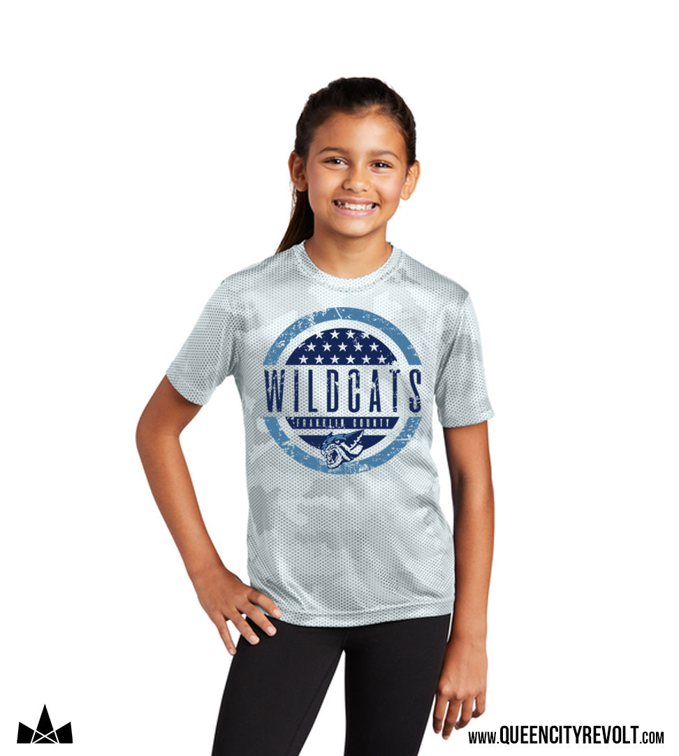 Franklin County Youth Performance Camo Tshirt, White