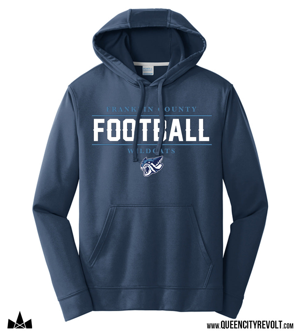 Franklin Co Football Adult Performance Hoodie, Navy