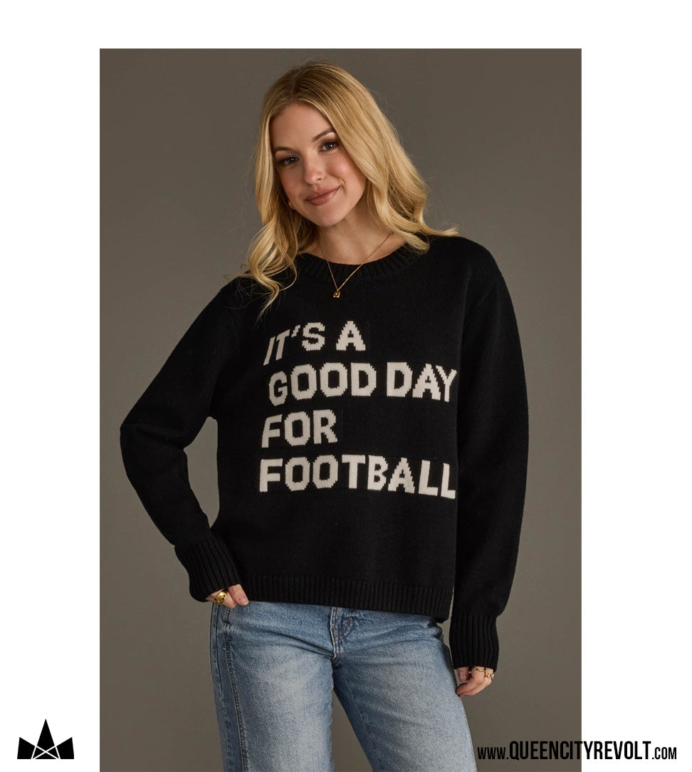 Women's Football Sweater, Black