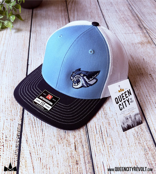 Franklin County Richardson Snapback Trucker Cap, Navy/Light Blue