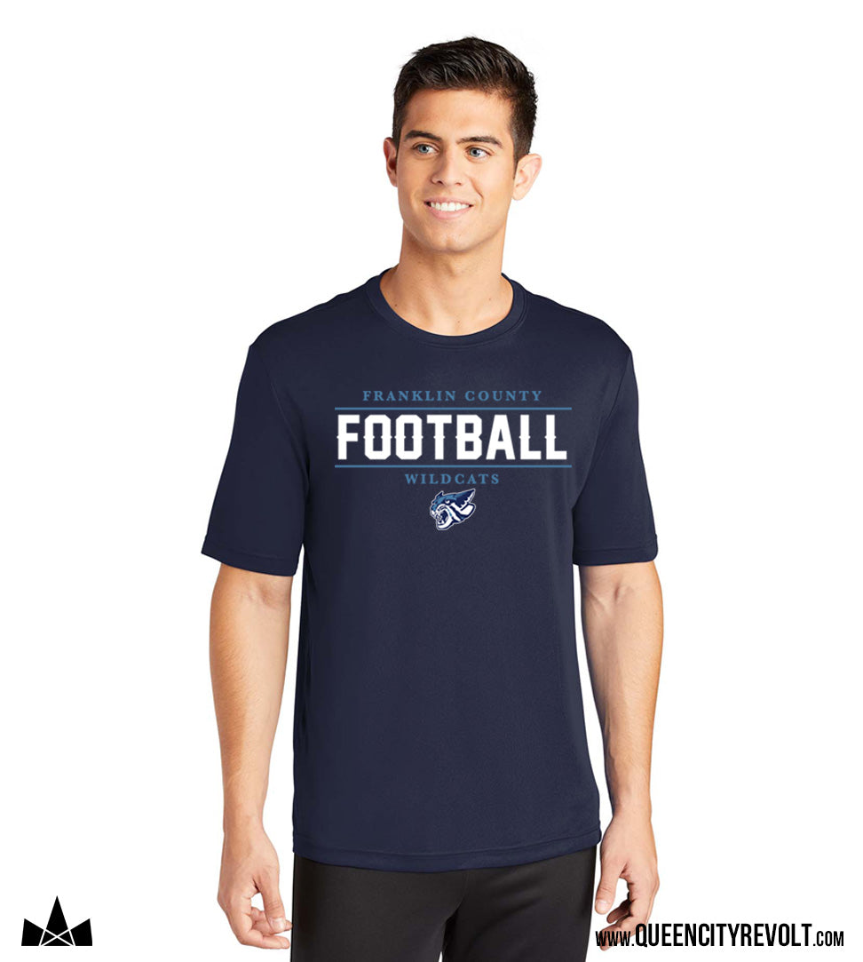 Franklin County Football Performance T-Shirt, Navy