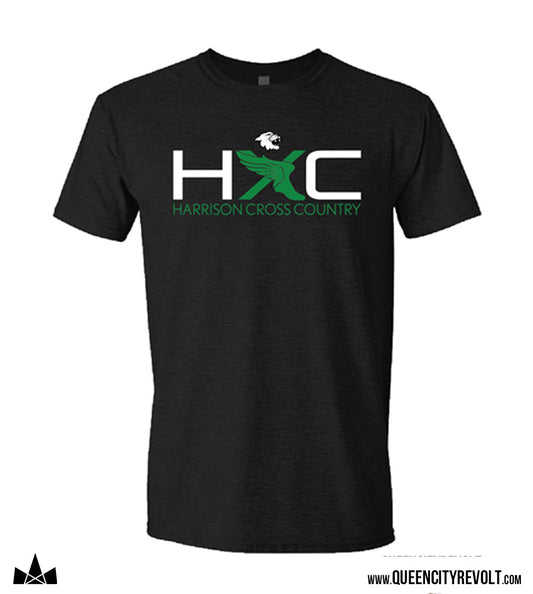 Harrison Adult Cross Country Tshirt, Black