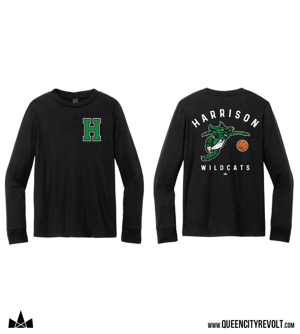 Harrison Youth Basketball Longsleeve Tee, Black