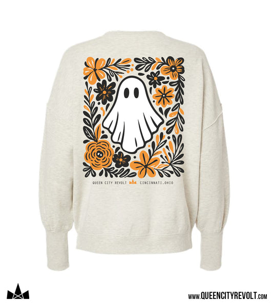 QCR Fall Women's Crew Sweatshirt, Oatmeal