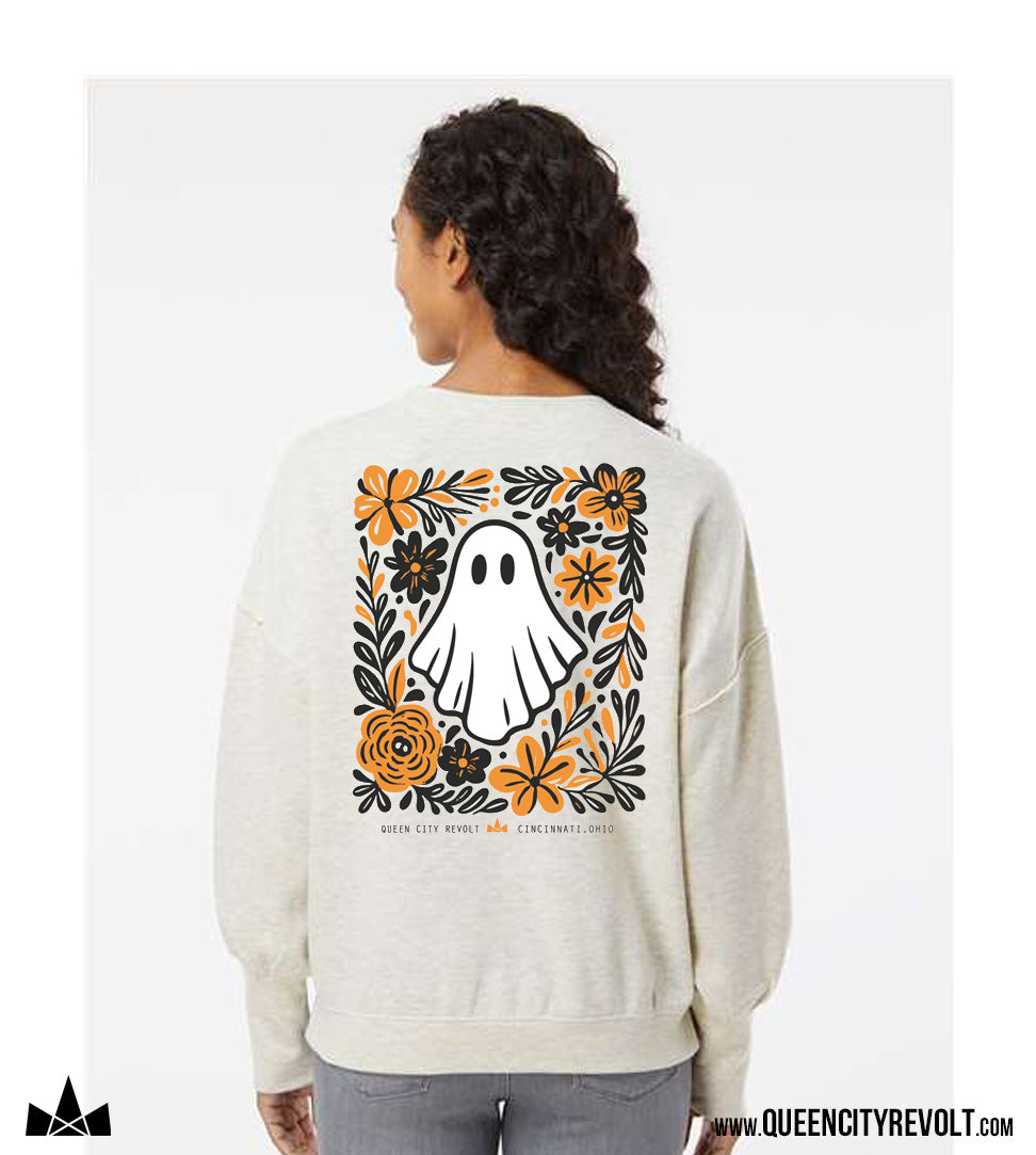 QCR Fall Women's Crew Sweatshirt, Oatmeal