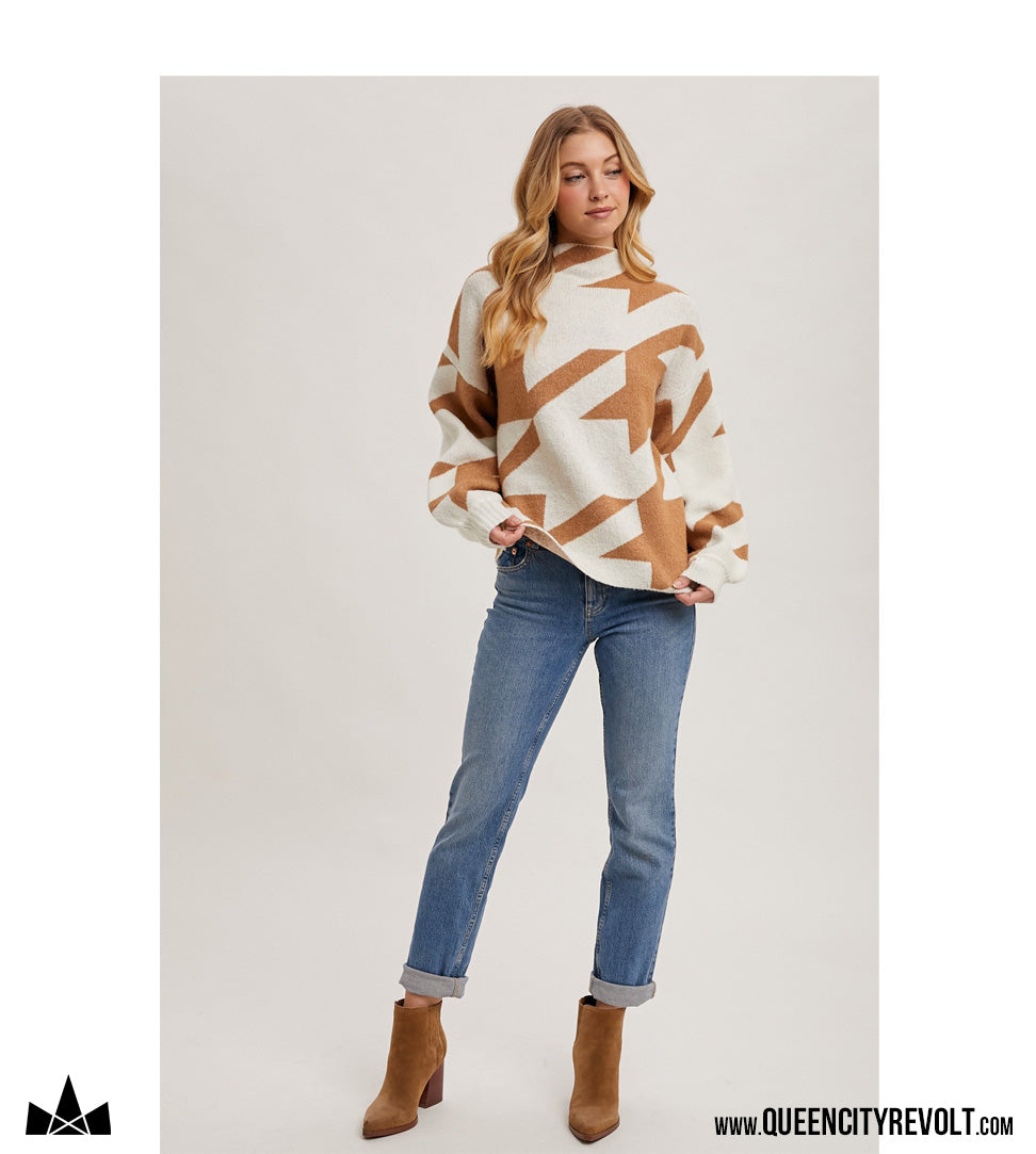 Women's Houndstooth Sweater