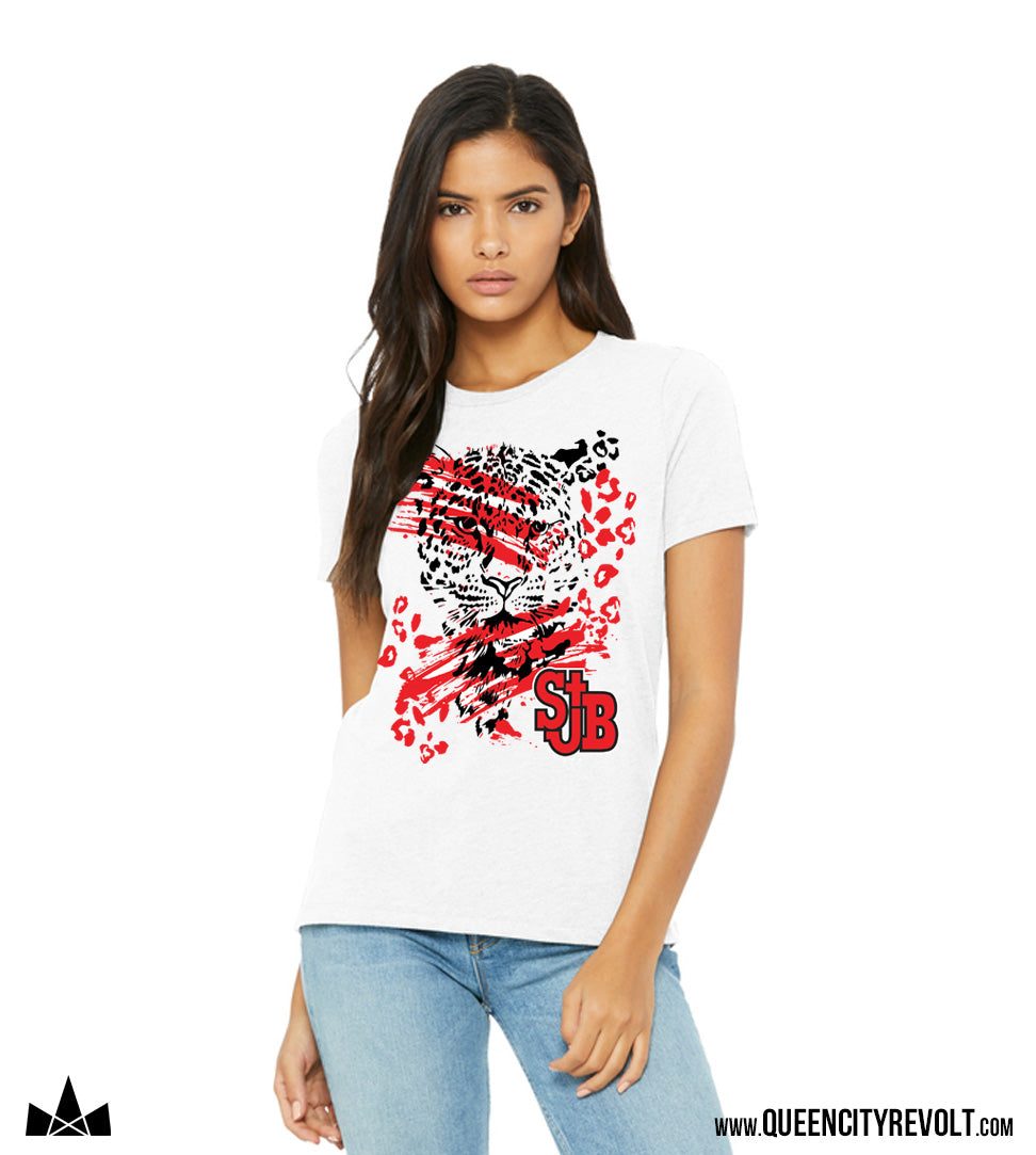 STJB Women's Jaguar Tshirt, White