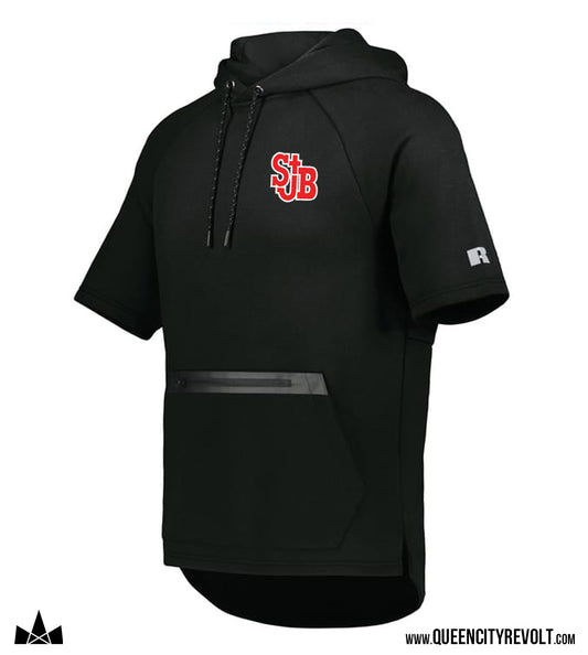STJB Adult Russell Legend Short Sleeve Hoodie, Black
