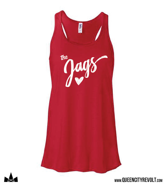 STJB Women's Flowy Racerback Tank, Red