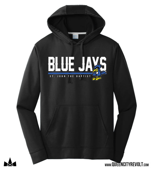 STJB Dry Ridge, ADULT Performance Hoodie, Black