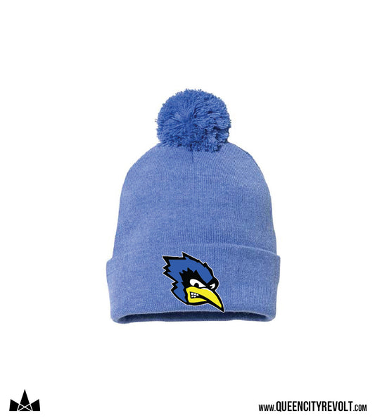 STJB Dry Ridge, Knit Cuff Pom Beanie, Blue
