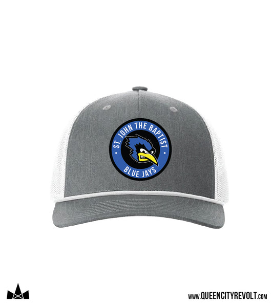 STJB Dry Ridge, Richardson Snapback Trucker Cap, Grey/White
