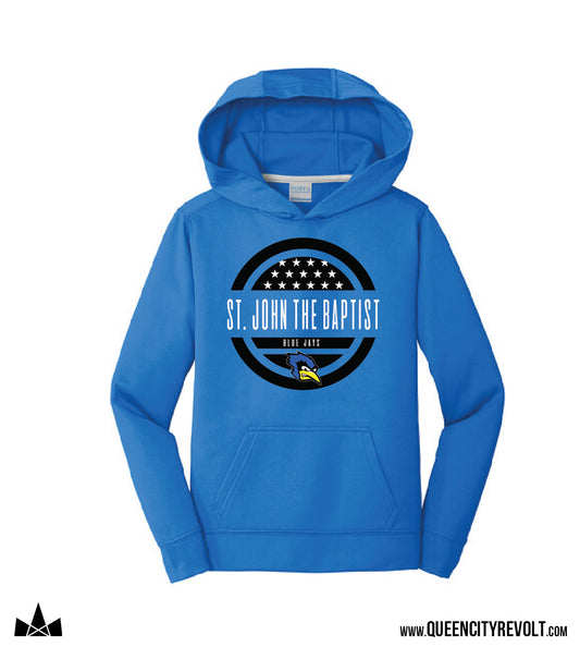 STJB Dry Ridge, YOUTH Performance Hoodie, Blue