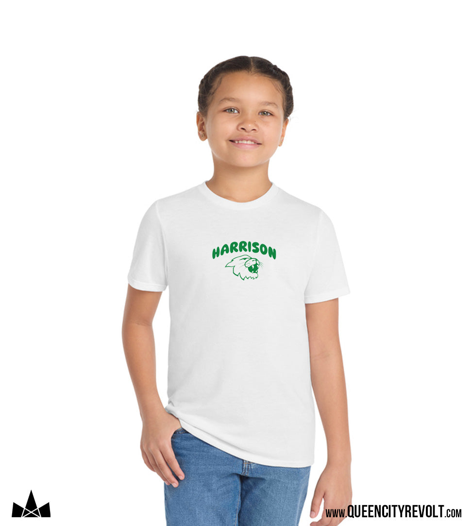 Harrison Youth Bubble Letter Tshirt, White