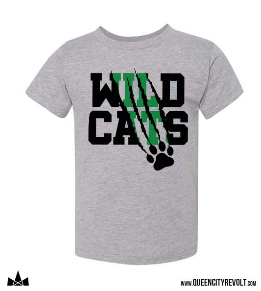 Harrison Wildcat Scratch Toddler Tshirt, Grey