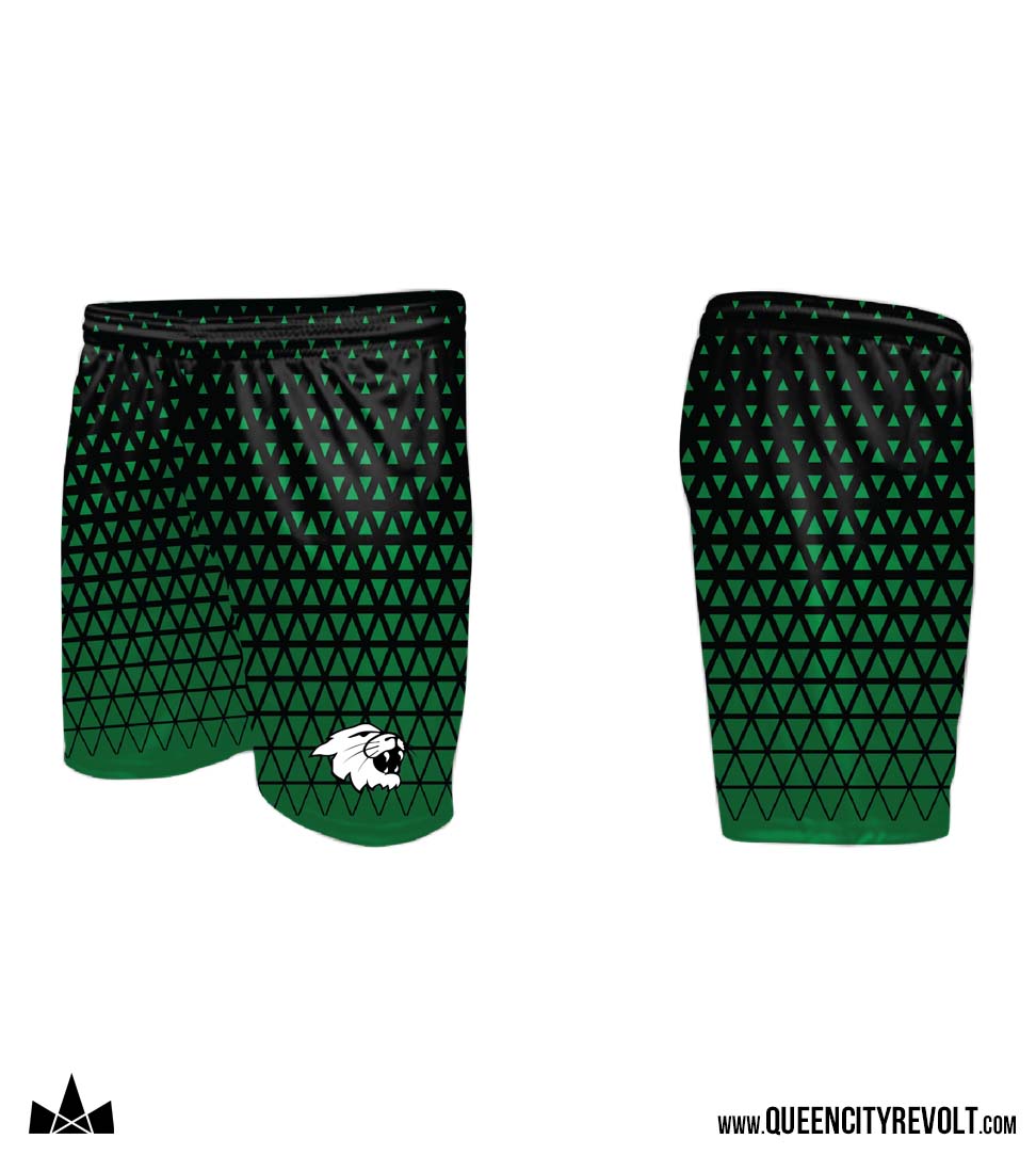 Harrison Youth Diamond Shorts, Black/Green