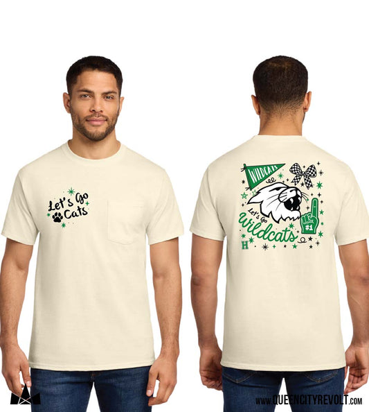 Harrison Spirit Adult Pocket Tshirt, Natural