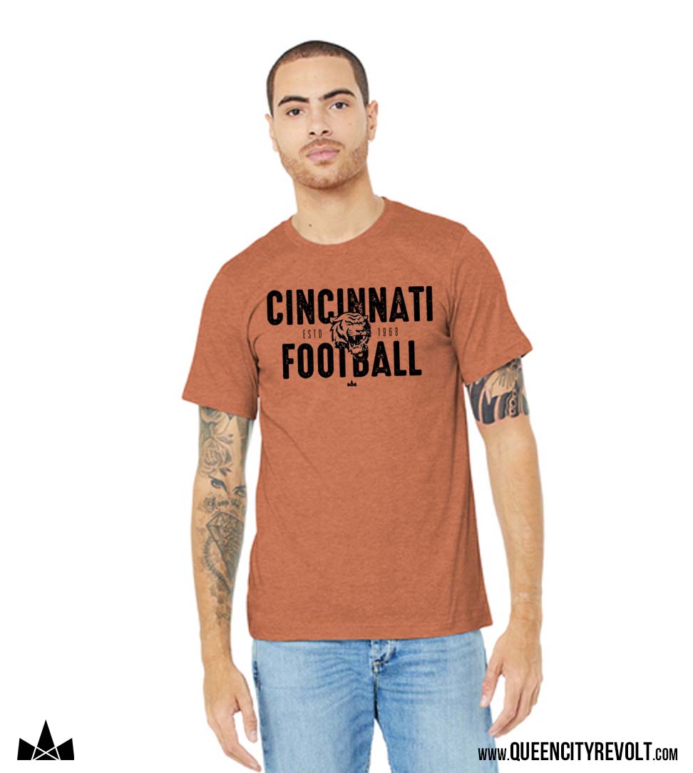 Cincinnati Football, 1968 T-Shirt, Dark Orange