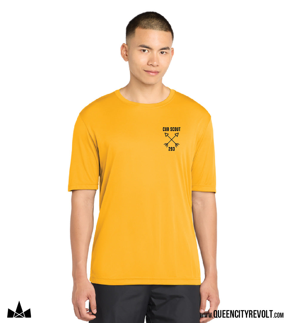 Pack 293 Youth Performance Tshirt, Gold
