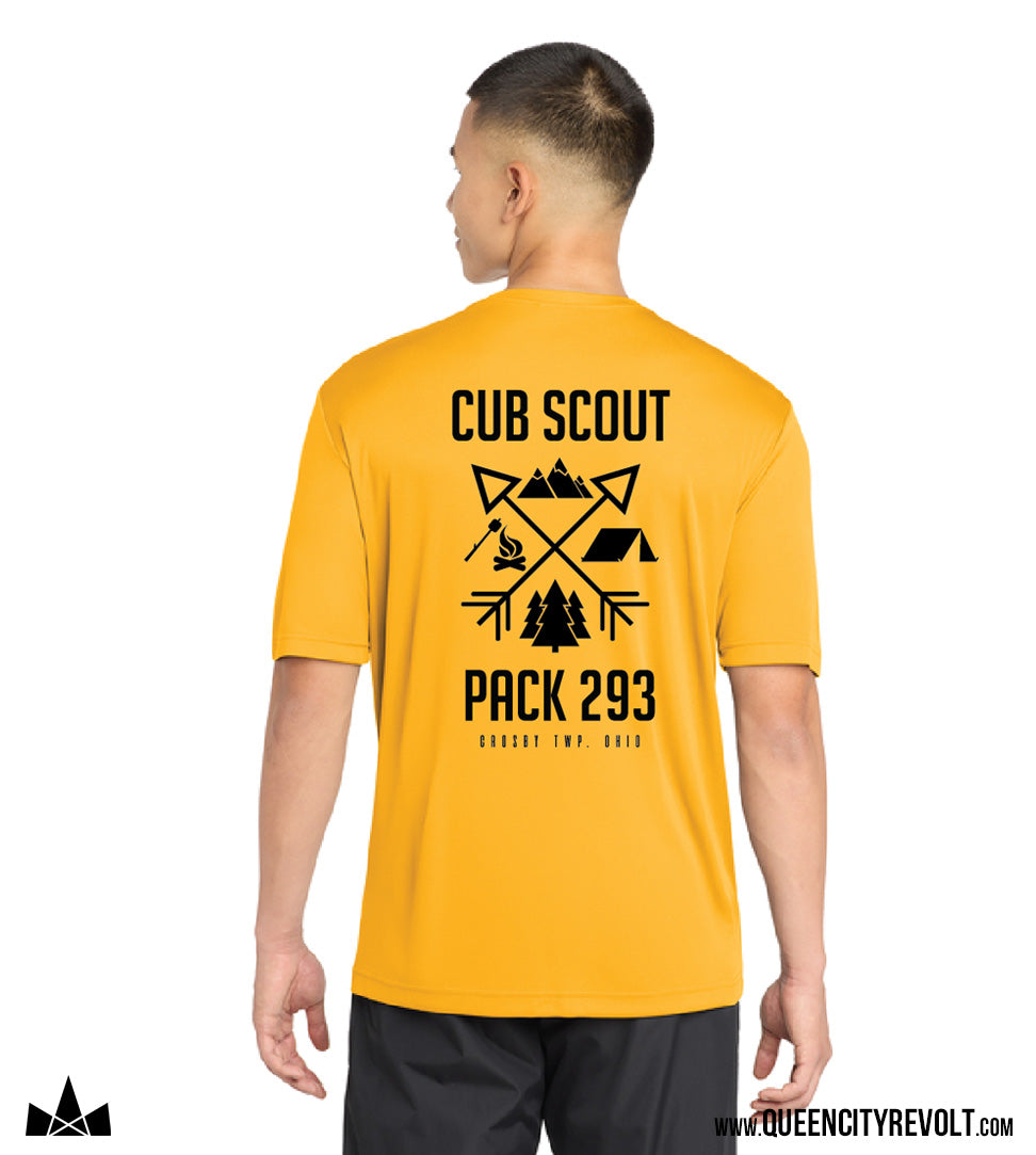 Pack 293 Adult Performance Tshirt, Gold