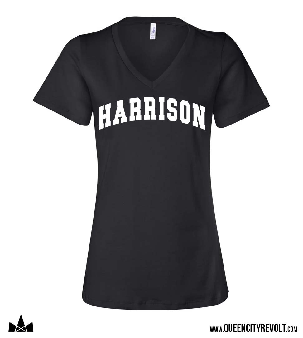 Harrison Women's Vneck Tshirt, Black