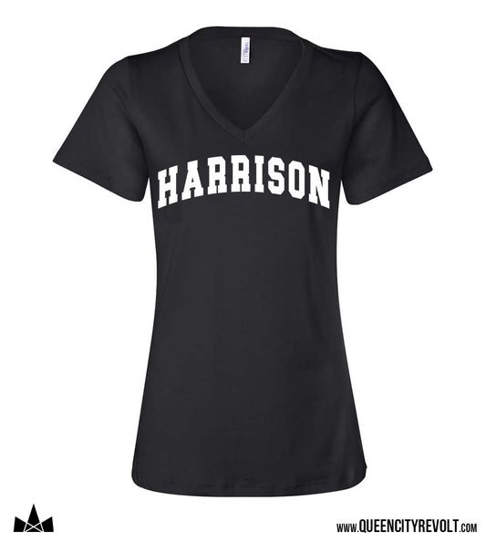 Harrison Women's Vneck Tshirt, Black
