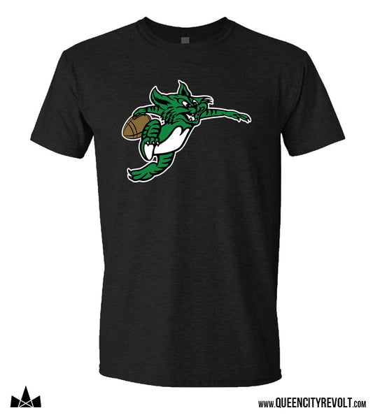 Harrison Vintage Wildcat Football Tshirt, Black