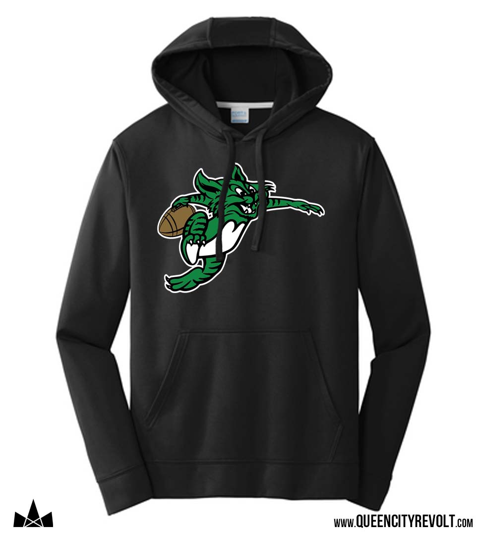Harrison Vintage Wildcat Football Hoodie, Black
