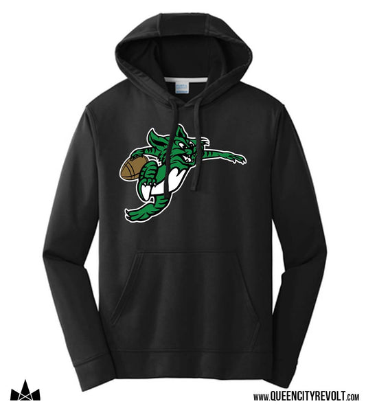 Harrison Vintage Wildcat Football Hoodie, Black