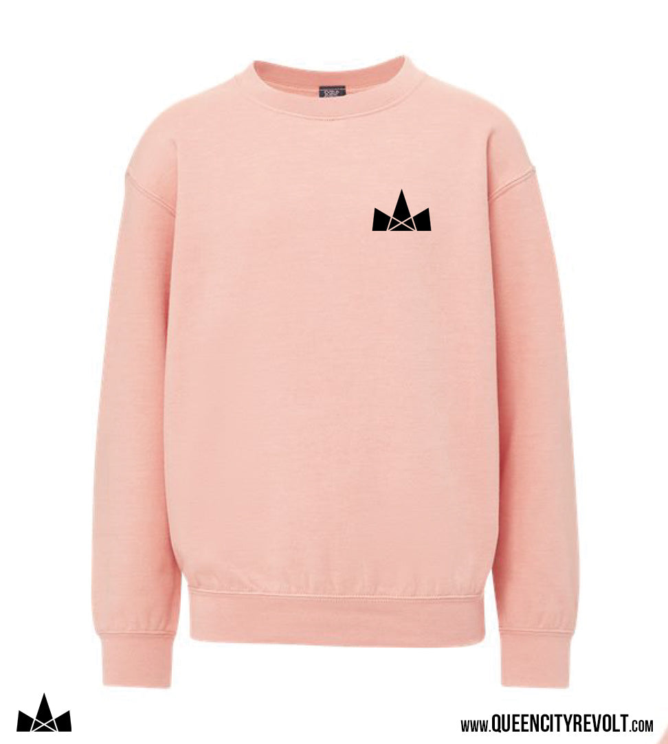 QCR Drama Queen Youth Crew Sweatshirt, Pink