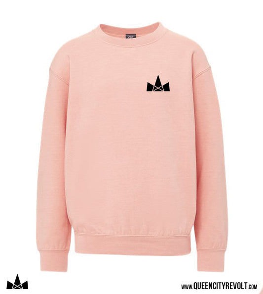 QCR Drama Queen Youth Crew Sweatshirt, Pink