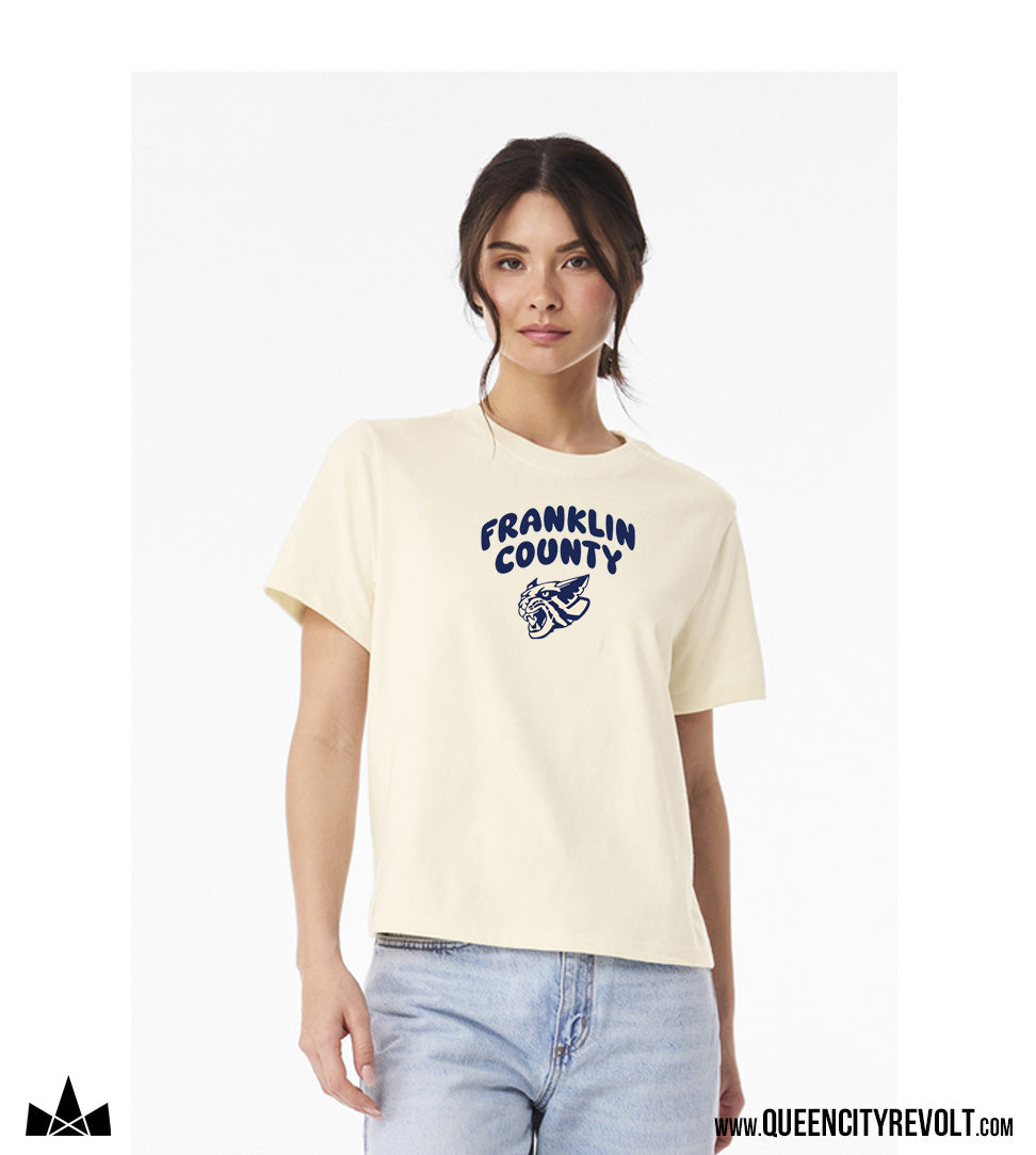 Franklin County Women's Bubble Letter Tshirt, Natural