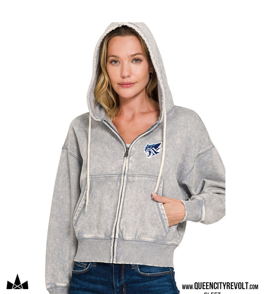 Franklin Co Women's Fleece Hoodie, Grey
