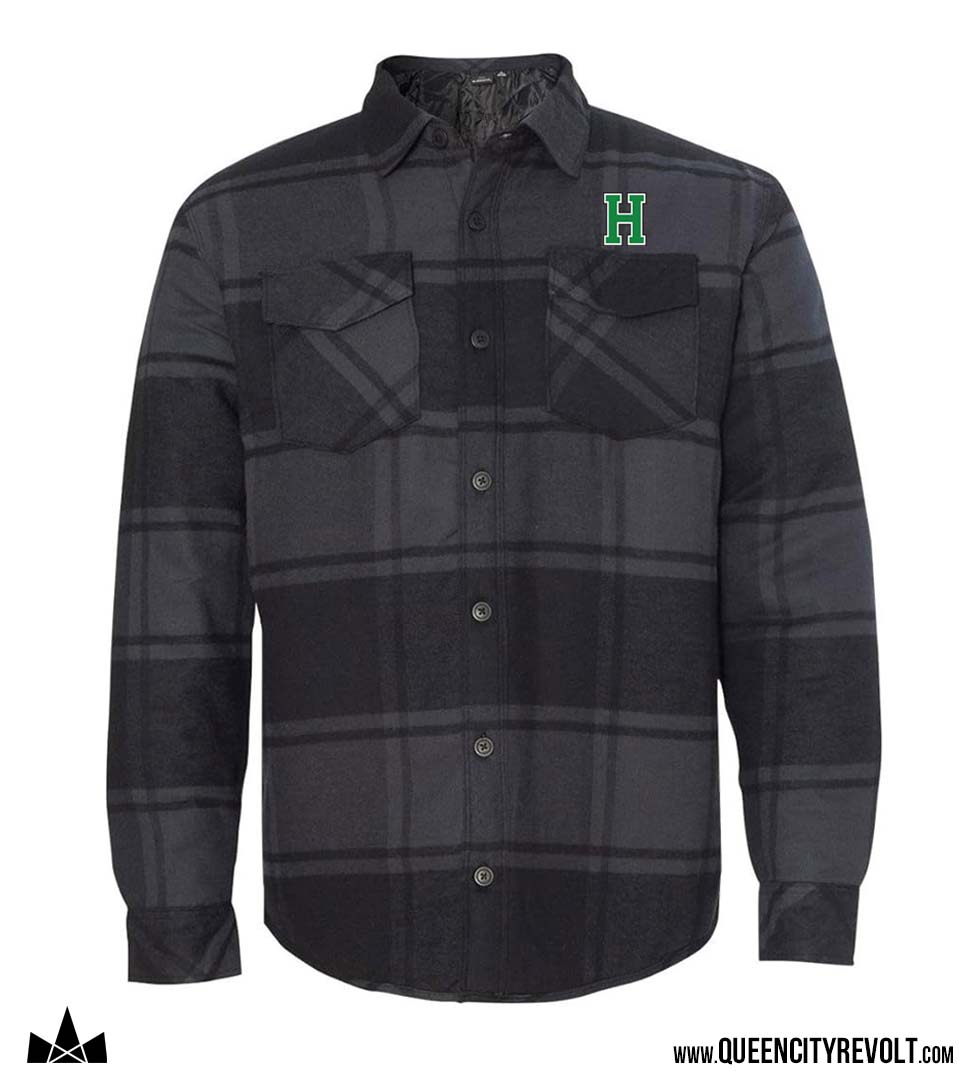 Harrison Quilt Lined Flannel Jacket, Grey/Black