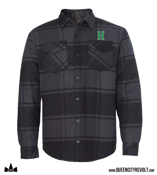 Harrison Quilt Lined Flannel Jacket, Grey/Black
