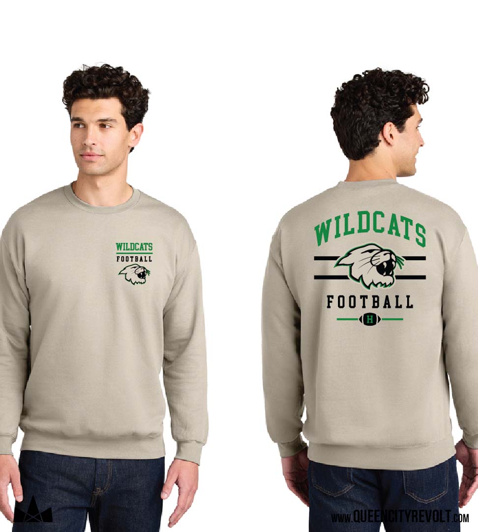 Harrison Football Adult Crew Sweatshirt, Sand / HYF