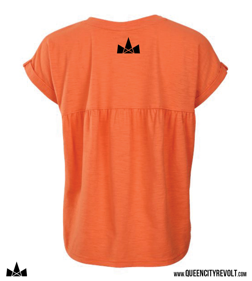 Cincinnati Football Geo Tiger Women's Tshirt, Orange