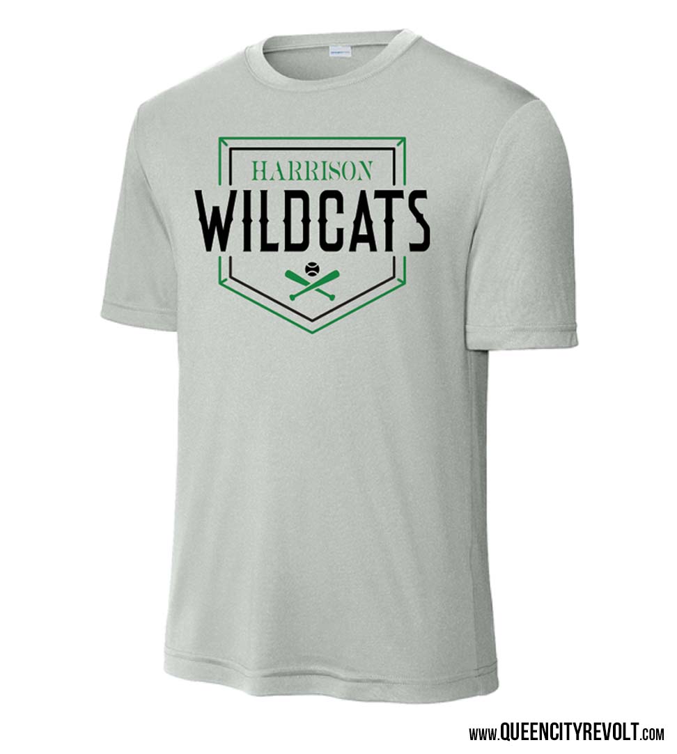 Harrison Adult Baseball Performance Tshirt, Grey