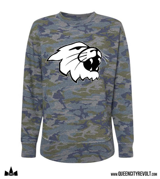 Harrison Women's Crew Sweatshirt, Camo
