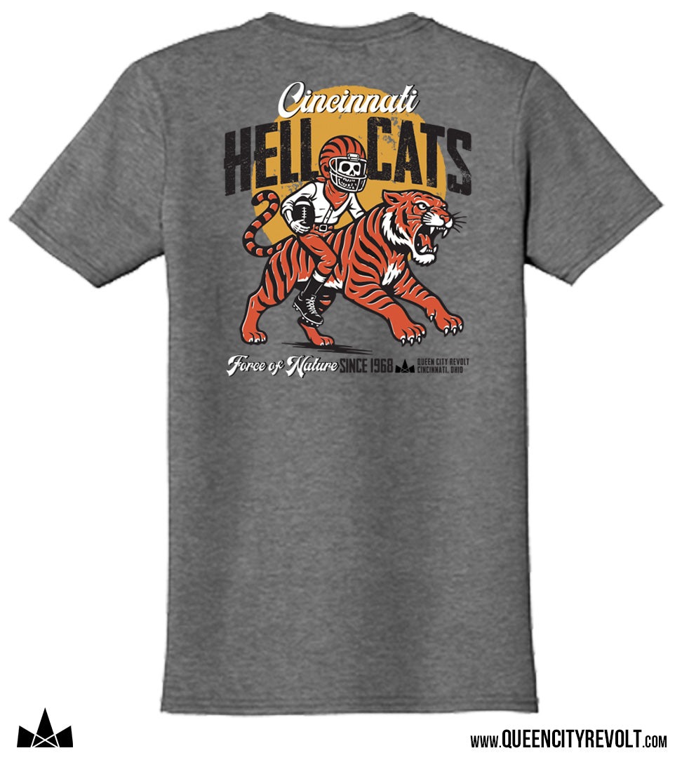 Cincinnati Football Hell Cats Tshirt, Grey