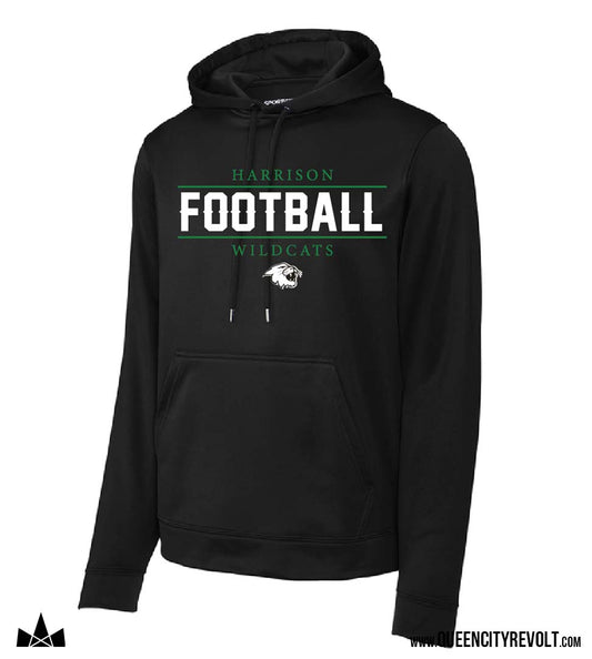 Harrison Football Adult Hoodie, Black