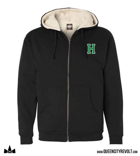 SALE! Harrison Sherpa Lined Full-Zip Hoodie, Black