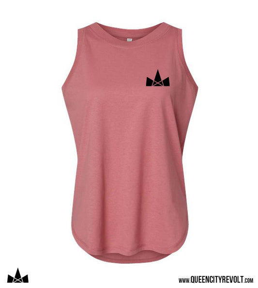 Women's Let Whoever Think Whatever Tank, Rose