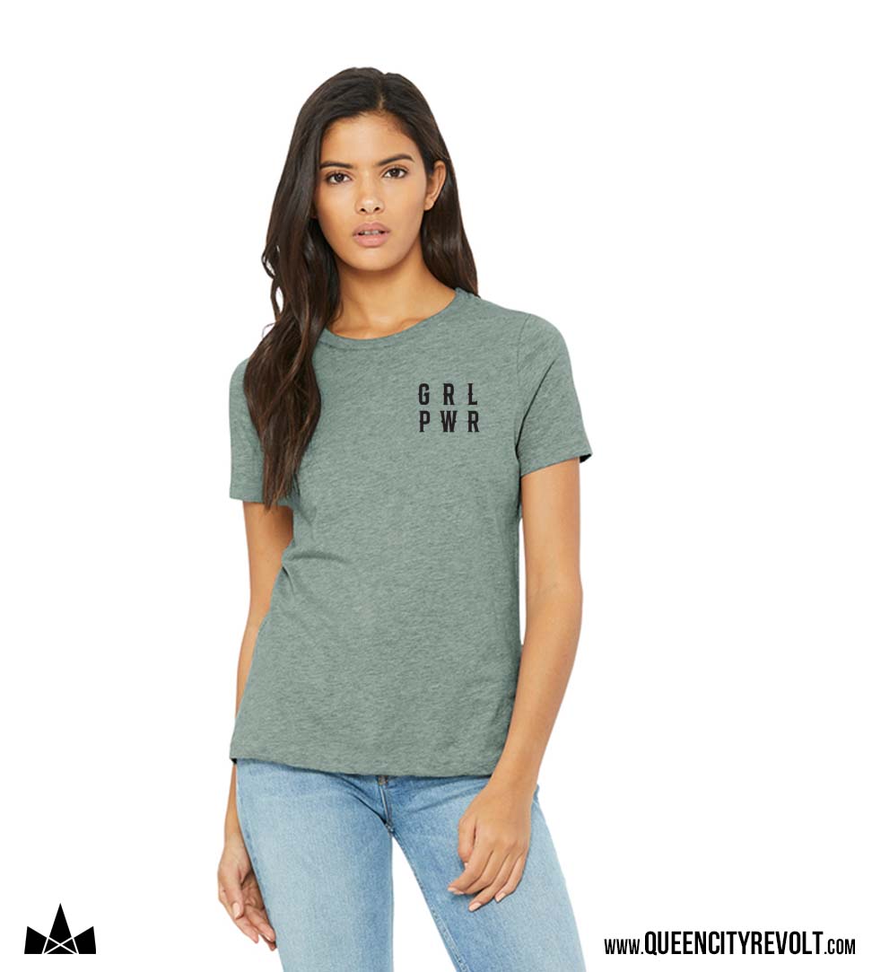 Women's Medusa Tshirt, Heather Sage