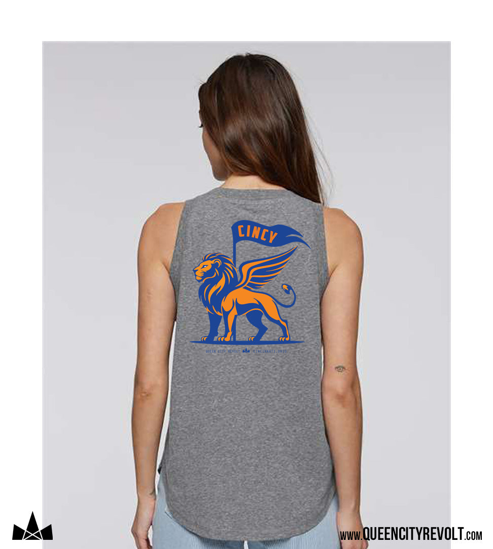 Cincinnati Soccer Pennant Tank, Grey