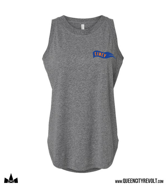 Cincinnati Soccer Pennant Tank, Grey