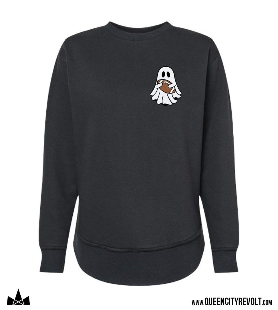 Cincinnati Football, Ghost Women's Crew Sweatshirt, Black